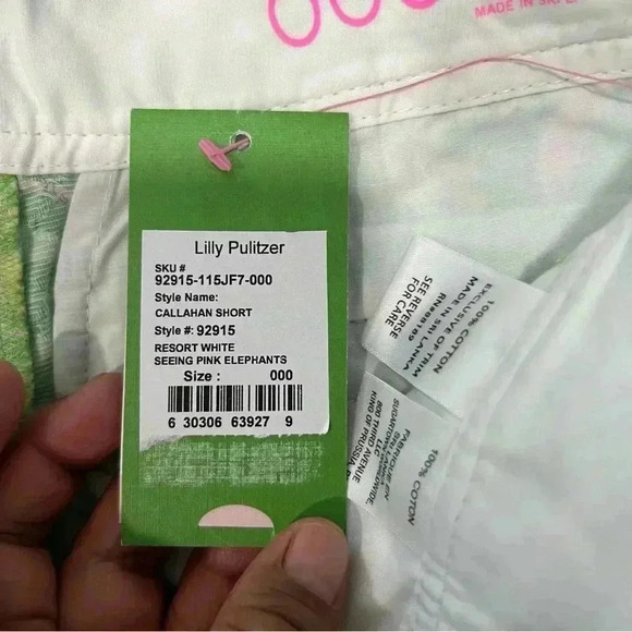 Lilly Pulitzer The Callahan Short Green Printed Size 000 - Picture 4 of 9